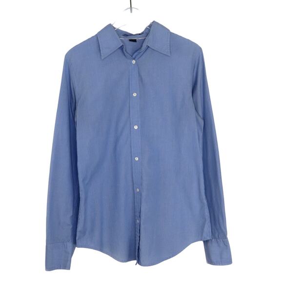 GAP Women's Blue Striped Button Down Blouse Size 4 Preppy Classic Corpcore - Picture 1 of 5